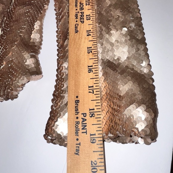 Baby Phat Sequin Jacket Women Medium Rose Gold Cropped Date Night Prom Wedding‎ - Picture 9 of 12